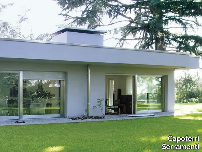 SA91 - Aluminium and wood sliding window _ Capoferri Serramenti