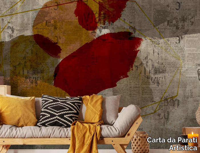 GEOMETRIC WALL - Washable vinyl wallpaper _ Carta da Parati Artistica