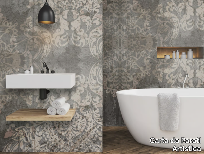 DECOR TEXTURE - Glass-fibre bathroom wallpaper _ Carta da Parati Artistica