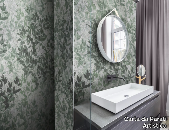 EDERA MATERIC - Glass-fibre bathroom wallpaper _ Carta da Parati Artistica