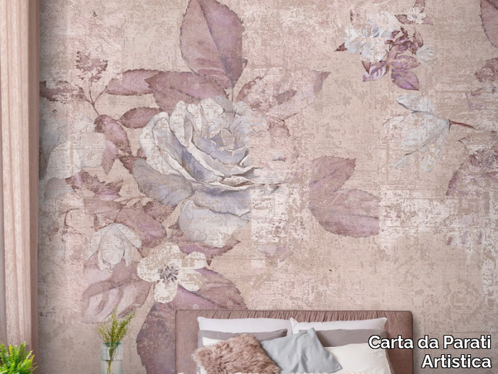 IL FIORE DI DORIAN - Washable vinyl wallpaper with floral pattern _ Carta da Parati Artistica