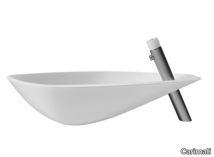 PEARL SCULL - Oval Corian® washbasin _ Carimali