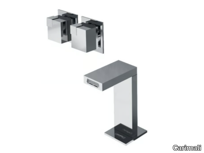 OCUBE 0-OCB3502EST-CR - 3 hole bidet mixer with flexible hose _ Carimali