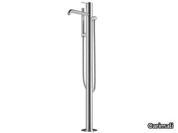 NAVIS 0-NVS7302EST-316 - Floor standing stainless steel bathtub mixer with hand shower _ Carimali