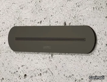 ROUND MINIMAL - Wall-mounted waterfall spout with plate _ Carimali