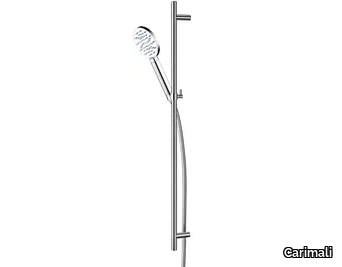 STILO - Brass shower wallbar with hand shower and hose _ Carimali