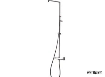 RIGOLETTO TELESCOPICA SQUARE 0840Q/0940Q - Wall-mounted thermostatic shower panel with diverter _ Carimali