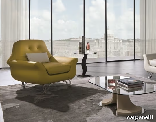 CHERUBINO - Armchair with removable cover with armrests _ carpanelli