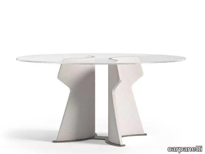 SHAPE - Round glass dining table _ carpanelli