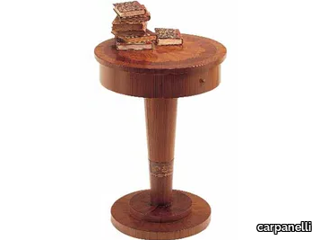 ZEBRANO - Round zebrano bedside table _ carpanelli