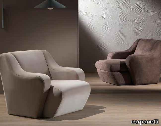 MORFEO - Leather armchair with armrests _ carpanelli