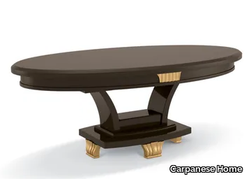 2180 - Oval wooden coffee table _ Carpanese Home