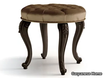 6288 - Low tufted velvet stool _ Carpanese Home