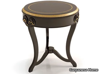 6540 - Round wooden high side table _ Carpanese Home