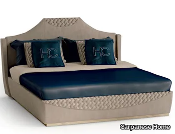 6689 - Fabric king size bed with upholstered headboard _ Carpanese Home