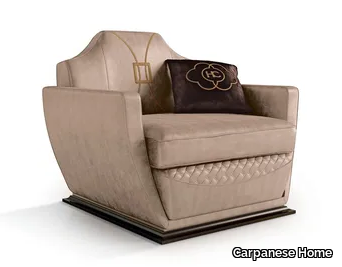 7037 - Velvet armchair with armrests _ Carpanese Home