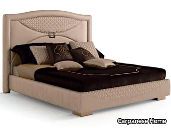 7189 - Fabric king size bed with upholstered headboard _ Carpanese Home