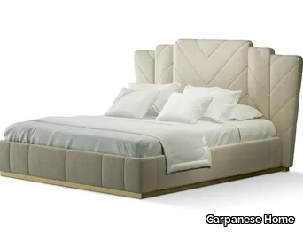 7379 - Fabric king size bed with upholstered headboard _ Carpanese Home