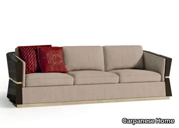 7539 - 4 seater nabuk sofa with wooden structure _ Carpanese Home