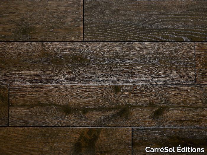 PLANCHER VIEILLI CHÊNE MASSIF HAVANE - Brushed oak parquet _ CarréSol Éditions