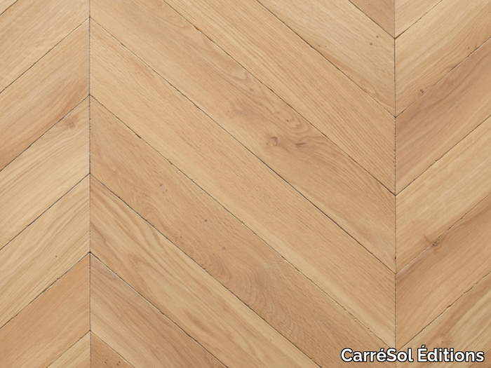 POINT DE HONGRIE MARTELÉ CHÊNE MASSIF LARA - Oak parquet _ CarréSol Éditions