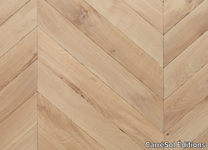 POINT DE HONGRIE MARTELÉ CHÊNE MASSIF MOLIÈRE - Oak parquet _ CarréSol Éditions