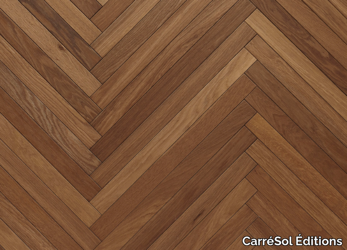 PARQUET CHÊNE SEMI-MASSIF CHEVRON BROWN FUMÉ - Oak parquet _ CarréSol Éditions