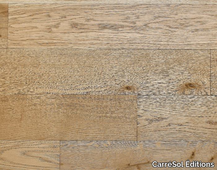 PARQUET CHÊNE MASSIF NATUREL STRUCTURÉ - Brushed oak parquet _ CarréSol Éditions