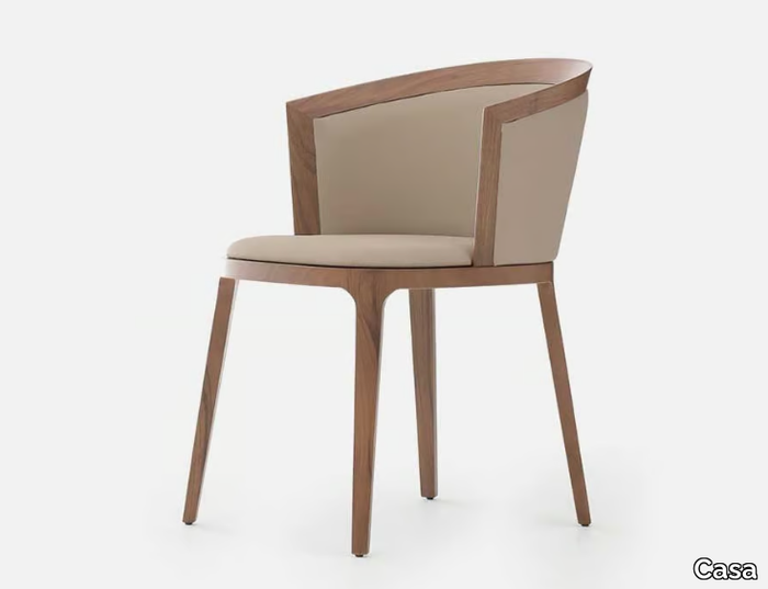 ADRIA - Upholstered wooden chair with armrests _ Casa