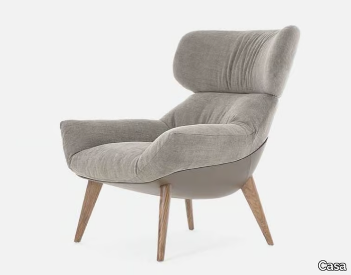 BELFIORE IV - Fabric armchair with armrests _ Casa