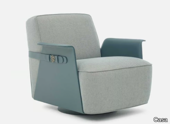 LIPARI - Swivel armchair with armrests _ Casa