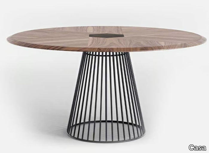 CARLINO - Round wooden dining table _ Casa