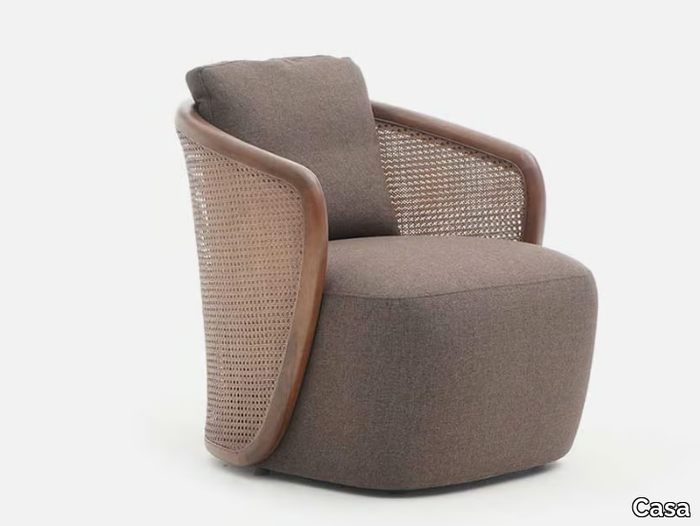 CASSOLA - Fabric armchair with armrests _ Casa