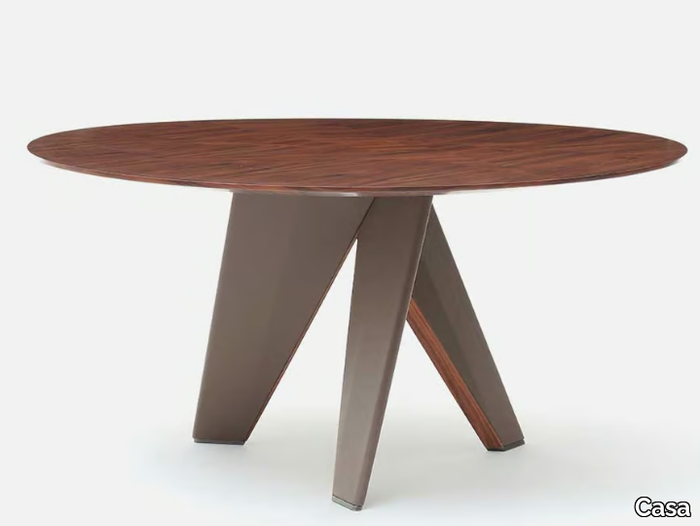 BARRAFRANCA - Round wooden dining table _ Casa