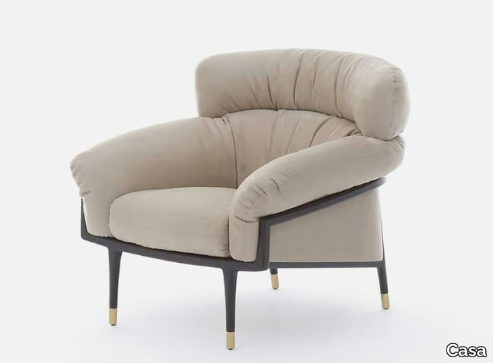 MORGANO - Fabric armchair with headrest _ Casa