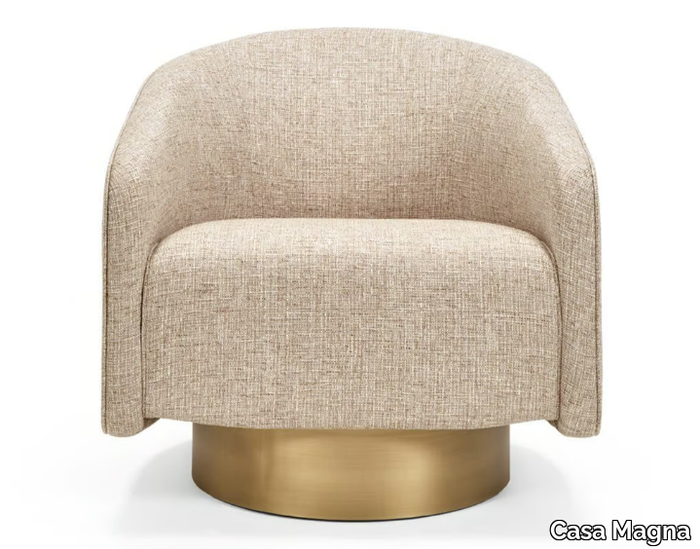 BOEMIA I - Swivel fabric armchair with armrests _ Casa Magna