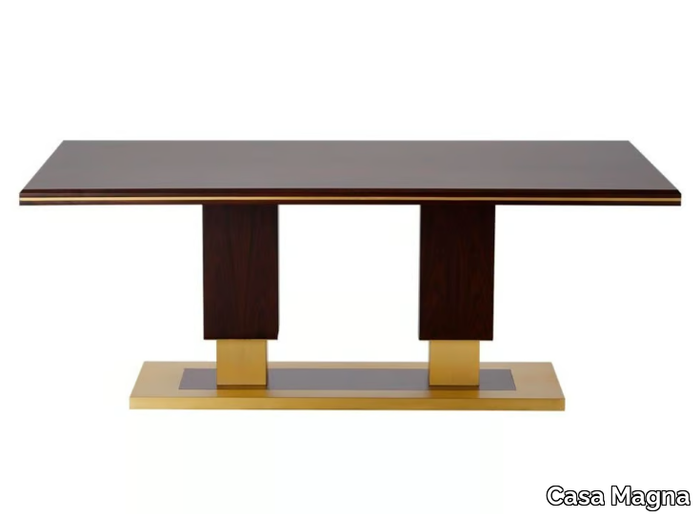 COLUNA - Rectangular wood veneer table _ Casa Magna