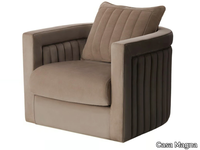 DRUMMOND - Velvet armchair with armrests _ Casa Magna