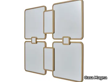 IMPETO - Framed wall-mounted metal mirror _ Casa Magna