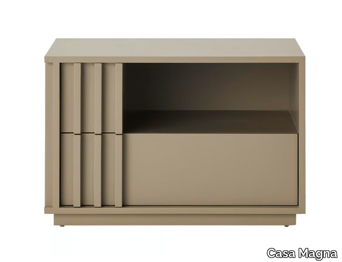 RELEVO - Rectangular wooden bedside table with drawers _ Casa Magna