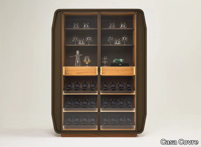 ENO - Wooden display cabinet with integrated lighting _ Casa Covre