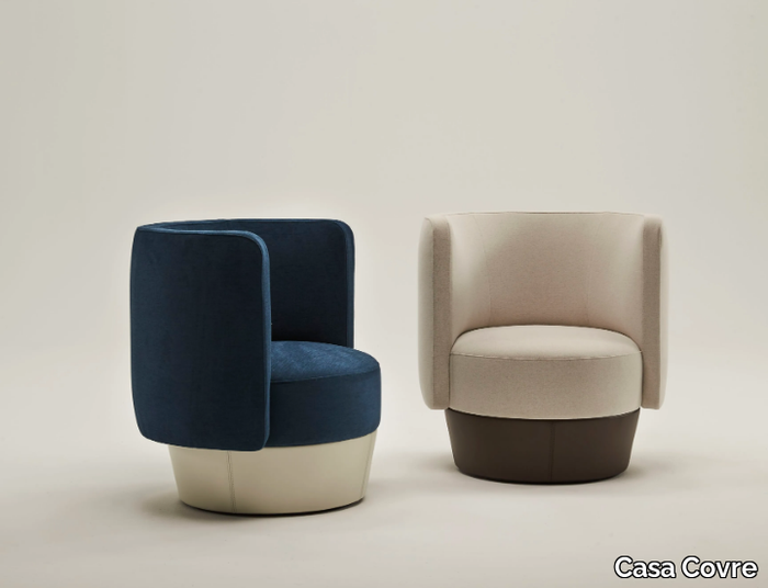 MARGOT - Fabric armchair with armrests _ Casa Covre