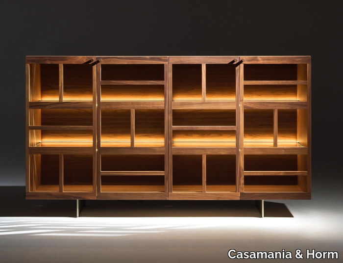 TORII - Wood and glass sideboard with integrated lighting _ Casamania & Horm