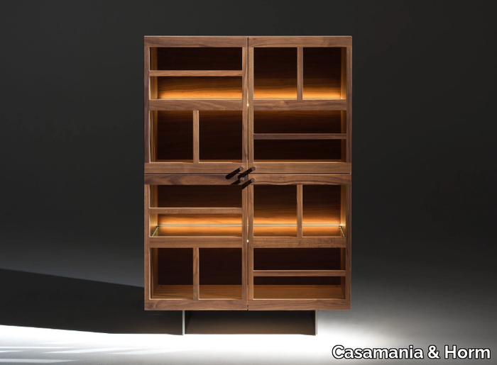 TORII - Wooden display cabinet with integrated lighting _ Casamania & Horm