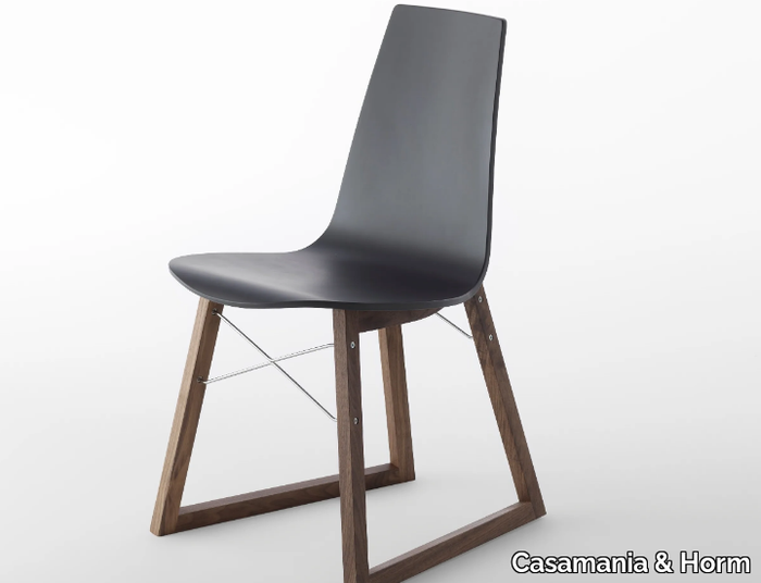 RAY - Sled base wooden chair _ Casamania & Horm