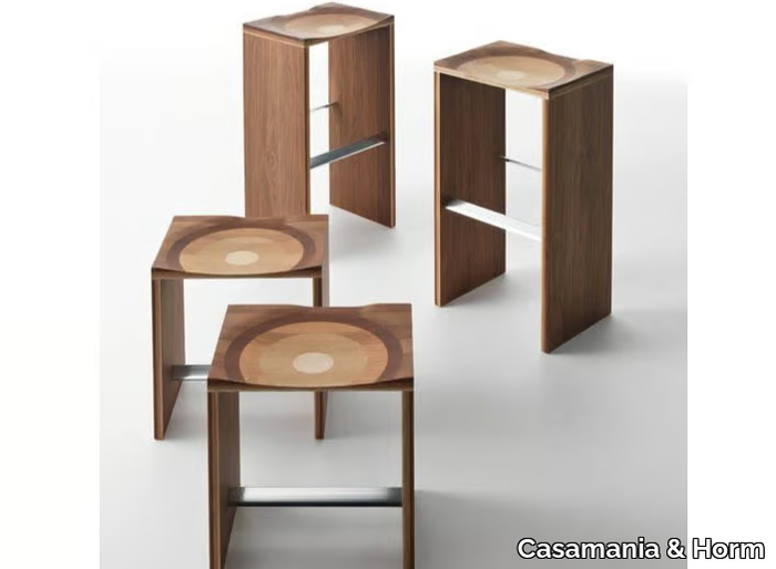 RIPPLES - Solid wood stool _ Casamania & Horm