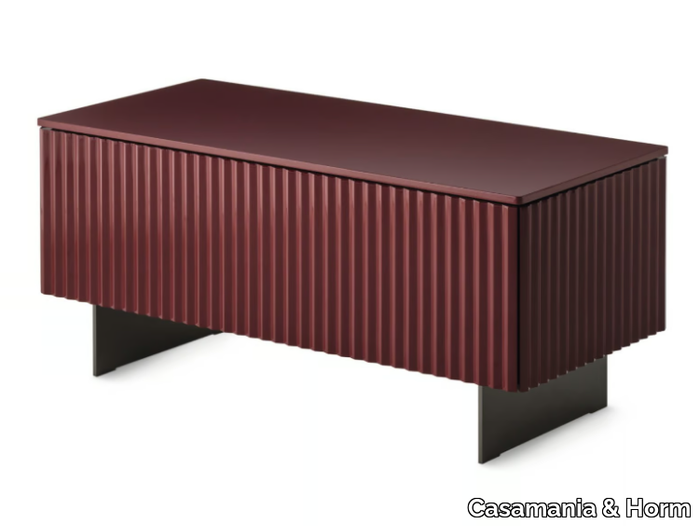 LEON BOX - Lacquered rectangular MDF coffee table with storage space _ Casamania & Horm