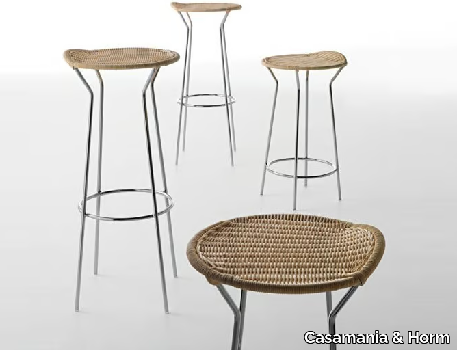 BAR - High woven wicker stool _ Casamania & Horm