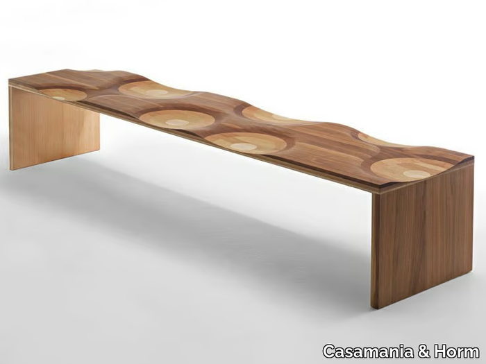 RIPPLES INDOOR - Solid wood bench _ Casamania & Horm