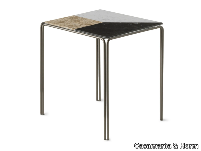 RAGTIME - Square marble high side table _ Casamania & Horm